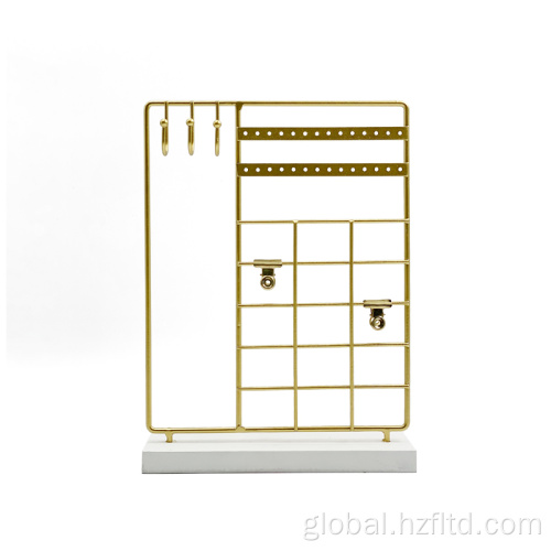 Jewelry Display Stand Gold Jewelry stand with wood base Supplier